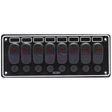 8 Gang Switch Panel Model: 10247-BK