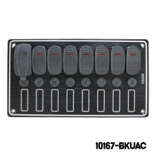 AAA - 7 Gang Switch Panel - With USB Ports ( Type A + Type C)