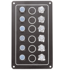 6 Gang Switch Panel Model: 10062-BK