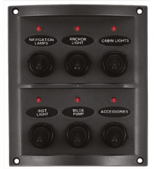 6 Gang Switch Panel - With LED Indicators Model: 10064-LT