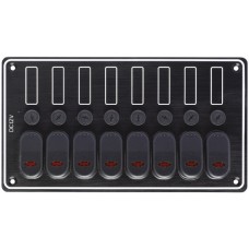 8 Gang Switch Panel Model: 10167-BK