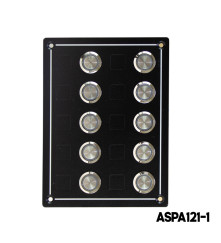 AAA - 10 Gang Switch Panel IP65 Self-Locking Push Button 12-24 V DC