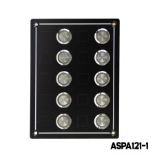 AAA - 10 Gang Switch Panel IP65 Self-Locking Push Button 12-24 V DC