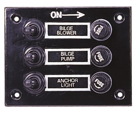 3 Gang Switch Panel - With Rubber Caps