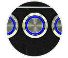 AAA - 6 Gang Switch Panel Self-Locking Push Button 12-24V DC