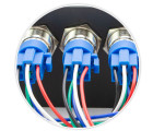 AAA - 6 Gang Switch Panel Self-Locking Push Button 12-24V DC