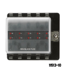 AAA - 10 Gang Mini Blade Fuse Holder