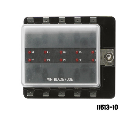 AAA - 10 Gang Mini Blade Fuse Holder AAA - 10 Gang Mini Blade Fuse Holder