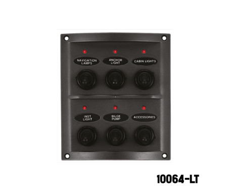 AAA - 6 Gang Switch Panel - With LED Indicators