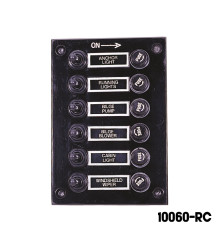 AAA - 6 Gang Switch Panel - Rubber Cap