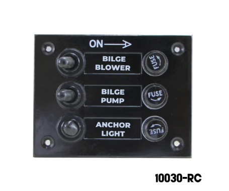 AAA - 3 Gang Switch Panel - With Rubber Caps