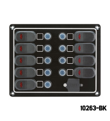 AAA - 9 Switches - 1 USB Port Switch Panel