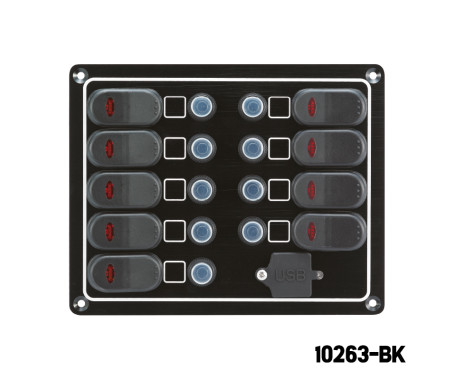 AAA - 9 Switches - 1 USB Port Switch Panel