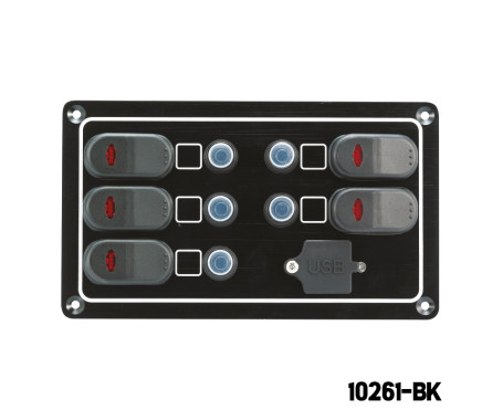 AAA - 5 Gang Switch Panel - With USB Port 