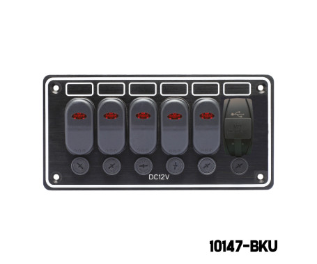 AAA - 5 Gang Switch Panel - With USB Port