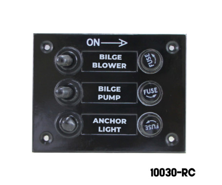 AAA - 3 Gang Switch Panel - With Rubber Caps AAA - 3 Gang Switch Panel - With Rubber Caps