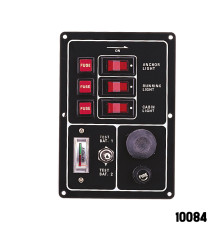 AAA - 3 Gang Switch Panel - With Battery Test Gauge & Horn Switch