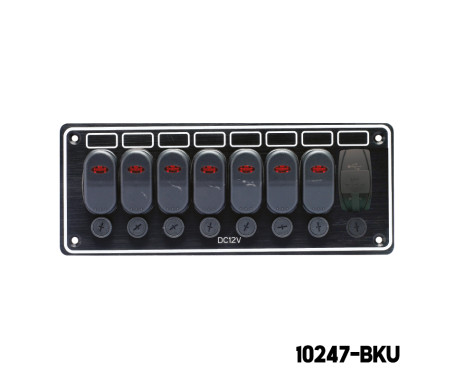 AAA - 7 Gang Switch Panel - With USB Port      AAA - 7 Gang Switch Panel - With USB Port