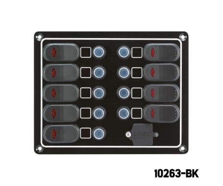 AAA - 9 Switches - 1 USB Port Switch Panel AAA - 9 Switches - 1 USB Port Switch Panel