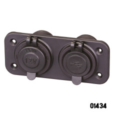 AAA - Duel USB Port With Power Socket With Cap