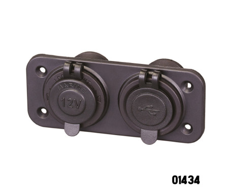 AAA - Duel USB Port With Power Socket With Cap