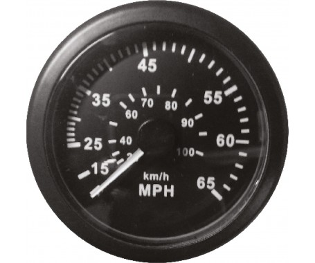 Speedometer - 65 MPH - Black