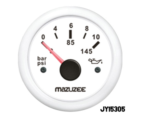 MAZUZEE - Oil Pressure Gauge - White