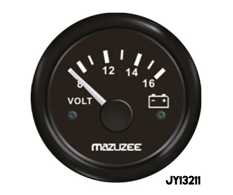 MAZUZEE - Volt Gauge 8V - 16V - Black