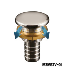 Chrome Brass Tank Ventilator Hose Connection Dia 16mm