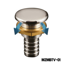 Chrome Brass Tank Ventilator Hose Connection Dia 16mm