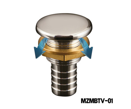 Chrome Brass Tank Ventilator Hose Connection Dia 16mm