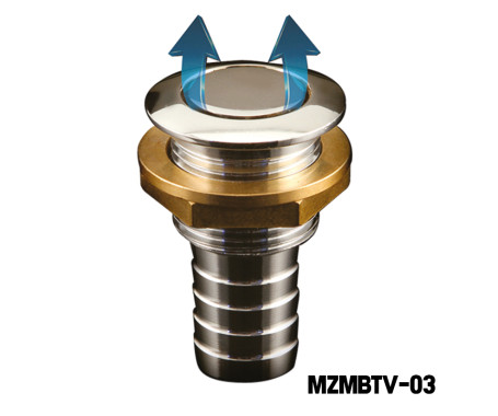 Chrome Brass Tank Ventilator Hose Connection Dia 16mm