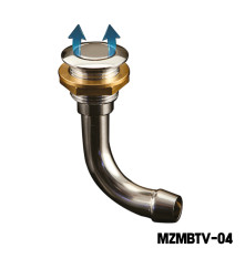 Chrome Brass Tank Ventilator Hose Connection Dia 16mm