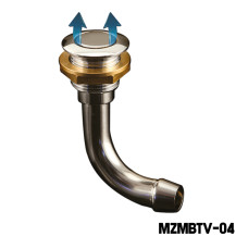 Chrome Brass Tank Ventilator Hose Connection Dia 16mm