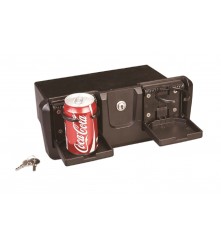 Glove Box with Drink / Can Holder - Black