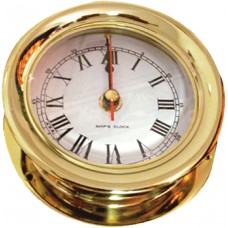 Lacquered Brass Case Clock