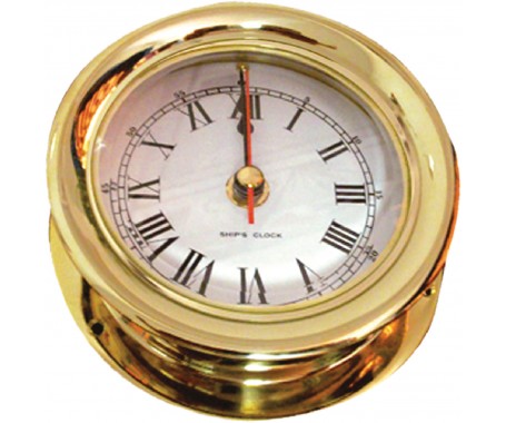 Lacquered Brass Case Clock