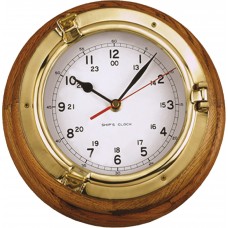 Lacquered Brass Case Clock (with Oak Base Plate)
