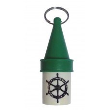 Floating Key Chain - Stainless Steel Ring (Green)