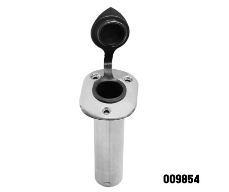Stainless Steel 90° Rod Holder (With PVC Cap and Flange Washer)