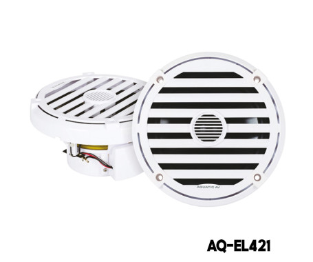 AQUATIC AV - ELITE 6.5” RGB Marine Speakers (White)