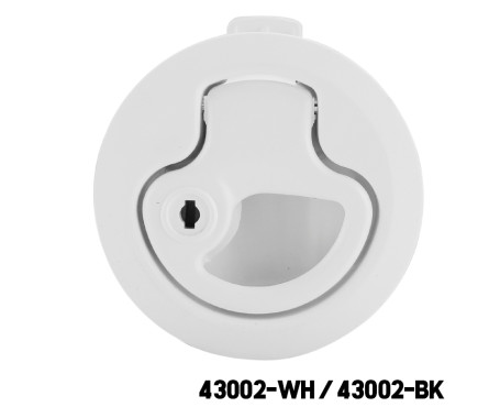 AAA - Lift Handle Flush Latch - White (With Lock & Key) AAA - Lift Handle Flush Latch - White (With Lock & Key)