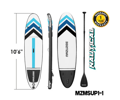 MAZUZEE - 10'6" Inflatable Stand Up Paddle Board
