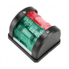 LED Red & Green Combination Bow Navigation Light - Boats up to 12m - (00151-LDBK) 