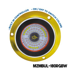 MAZUZEE - 180W RGBW Bronze Marine LED Underwater Light