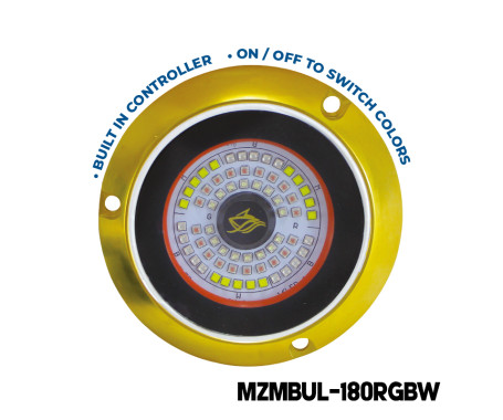 MAZUZEE - 180W RGBW Bronze Marine LED Underwater Light