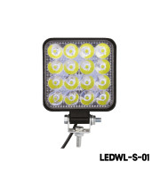 16 LED Square Waterproof Work Light - 48W