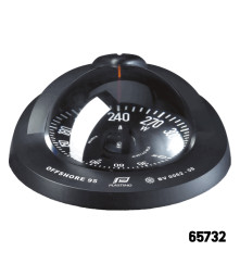 PLASTIMO - Offshore Compass 95, Flush Mount Type, Black Flat Card - Black Color