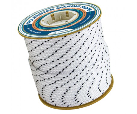 Polyester Marine Rope - MZMPR-XXWH-T - ( 90 Meter Spool)