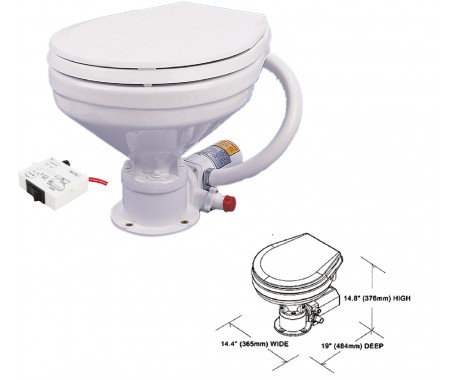Electric Marine Toilet (Previous Part No. TMC-99904) - TMC-29921